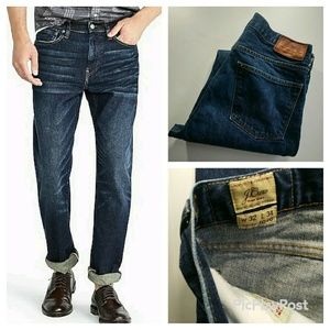 J. Crew men's dark wash jeans slim/straight sz 32